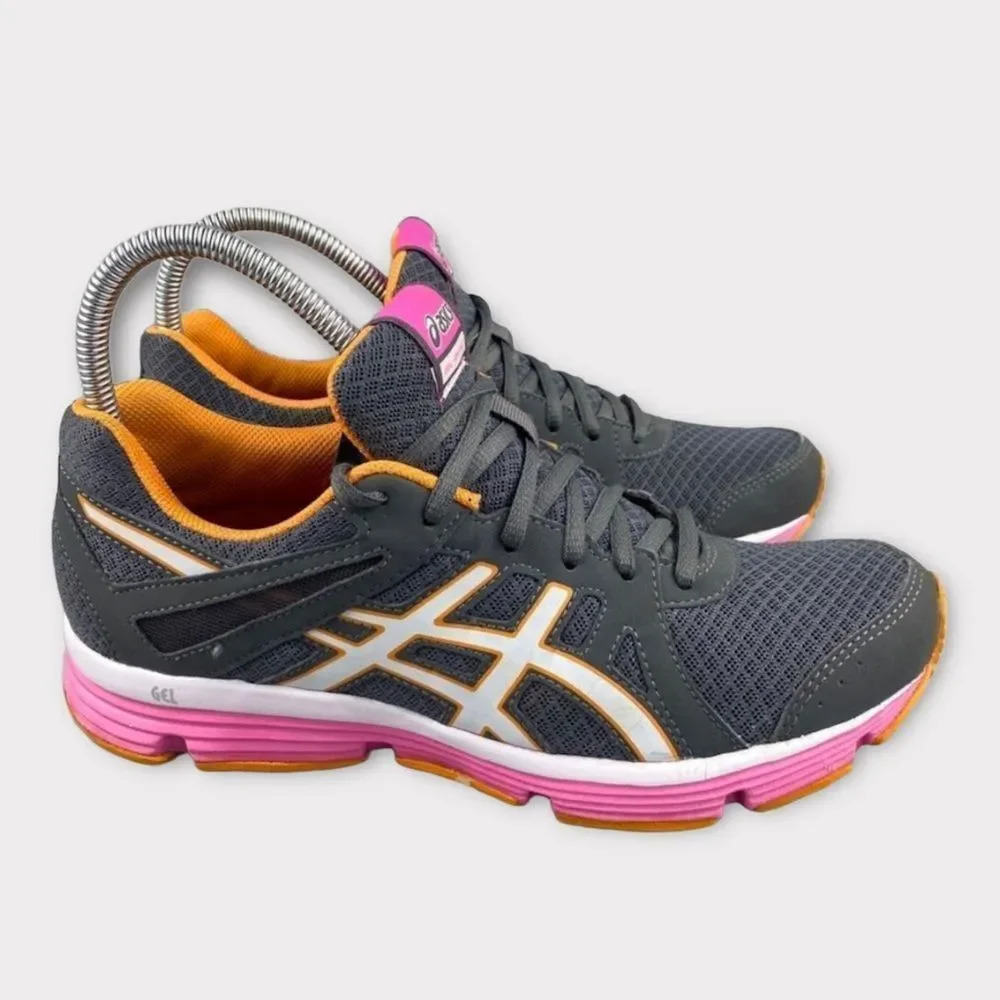 Asics sneaker gel Invasion Womens 8 Grey Pink orange Running Shoe Walking Laceup